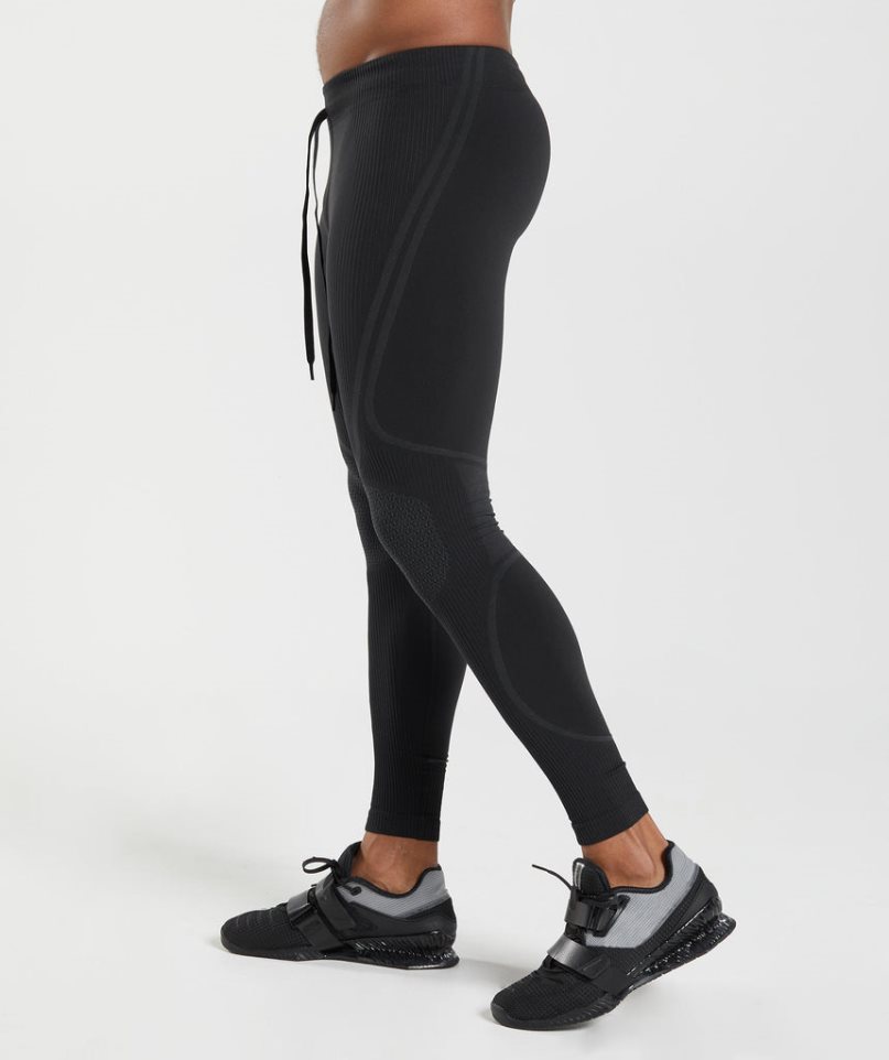 Legginsy Gymshark 315 Seamless Męskie Czarne | PL 798GJO